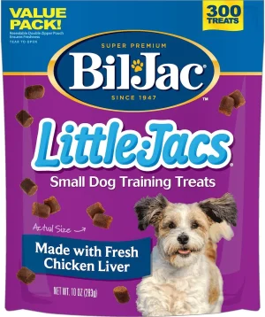 Bil-Jac Little-Jacs Small Dog Chicken Liver Training Dog Treats, 10 oz, Case of 8