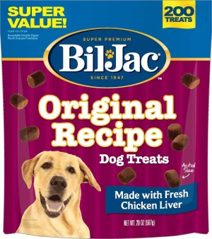 Bil-Jac Original Recipe with Liver Soft Dog Treats, 20 oz, Case of 6