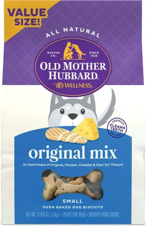 Old Mother Hubbard by Wellness Classic Original Mix Natural Small Oven-Baked Biscuits Dog Treats, 3.5 lb