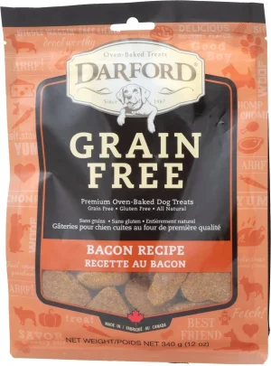 Darford Grain-Free Tasty Bacon Flavor Dog Treats, 12 oz