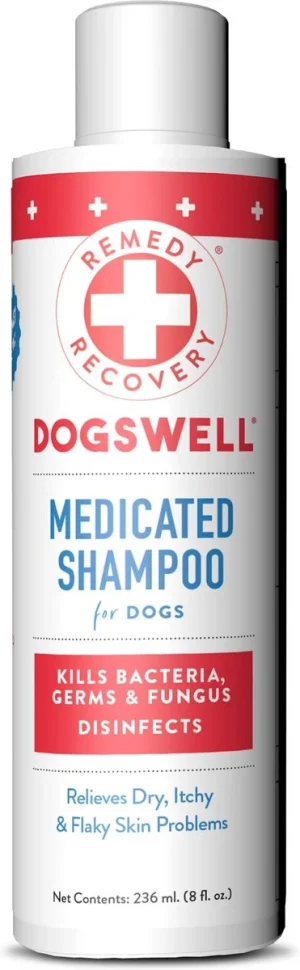 Dogswell Remedy+Recovery Medicated Shampoo for Dogs & Cats, 8-oz bottle