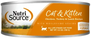 NutriSource Chicken, Turkey and Lamb Recipe Wet Cat Food, 5.5 oz (Case of 12)