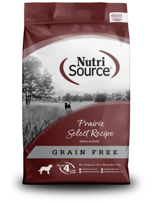 NutriSource Grain Free Prairie Select Select Dry Dog Food, 26 lb bag