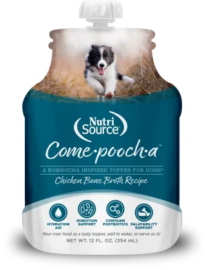 NutriSource Chicken Bone Broth Recipe Come-Poocha Bone Broth For Dogs, 12 oz (Case of 12)