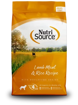 NutriSource Lamb Meal & Rice Recipe w/ Wholesome Grains Dry Dog Food, 12 lb bag